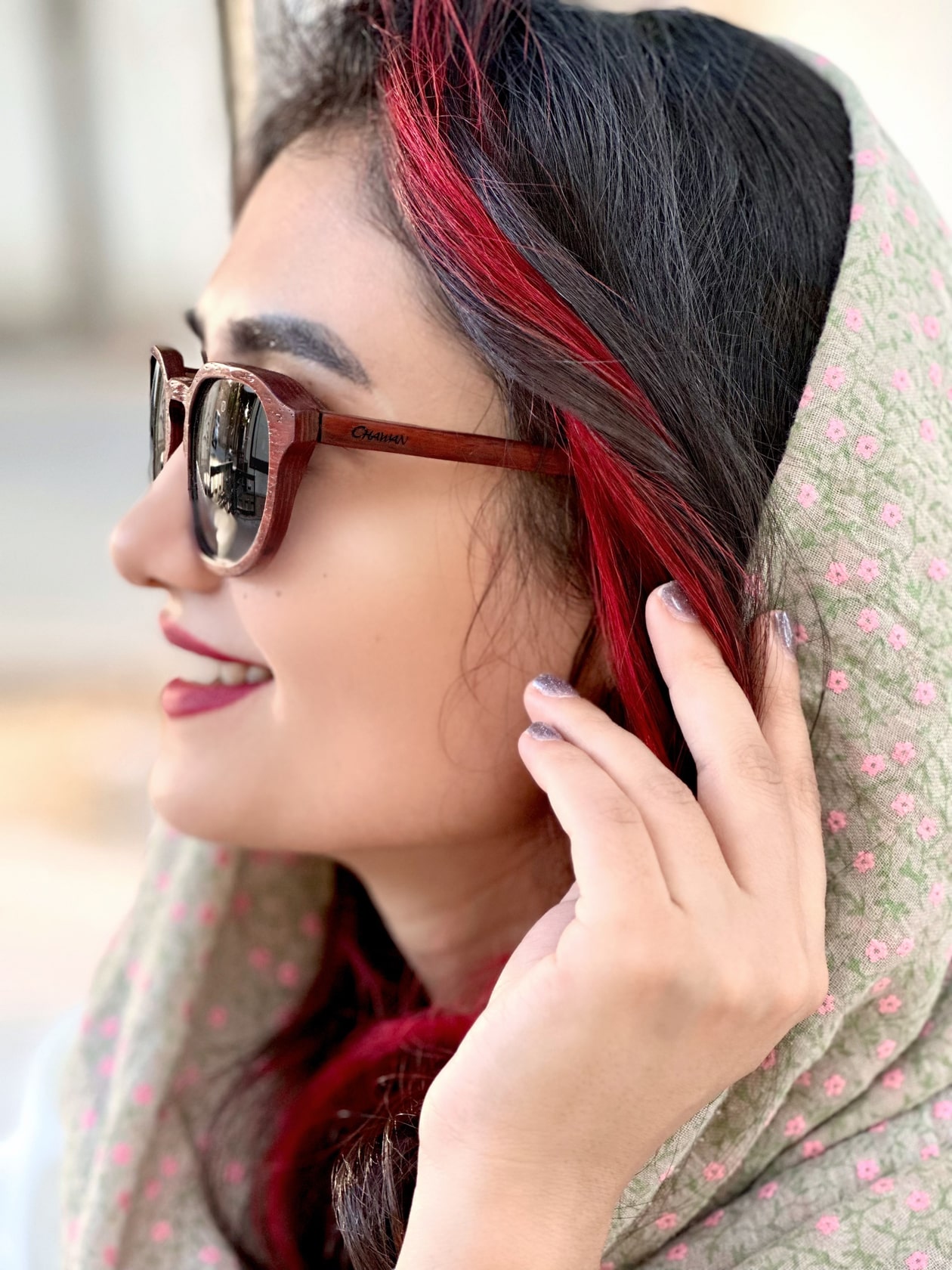 عینک چوبی دستساز از چوب پادوک