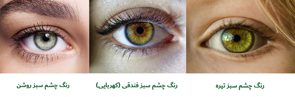 انواع رنگ چشم سبز