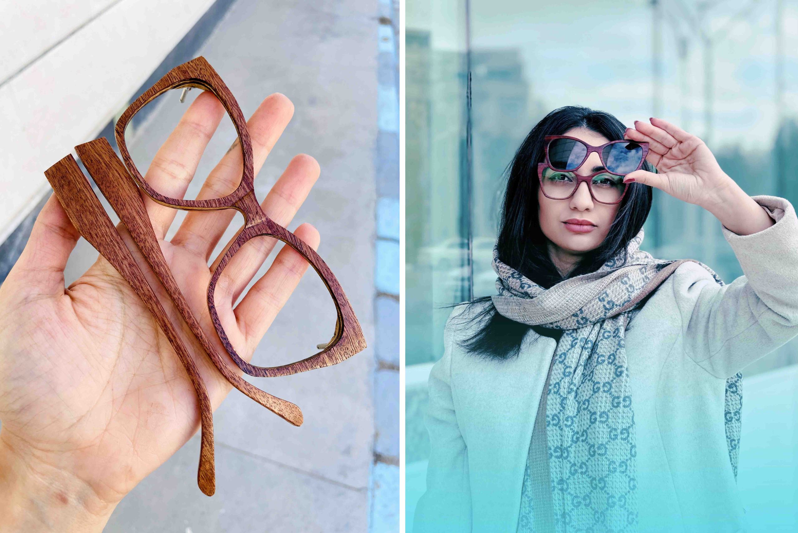 عینک طبی دخترانه شیک برای صورت‌های گرد